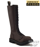Topánky STEEL-20 dierkové hnedé