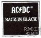 Nášivka AC/DC nažehľovacia-Back In Black
