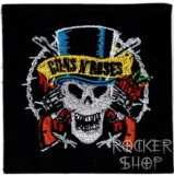 Nášivka GUNS N´ROSES nažehľovacia-Top Hat Skull