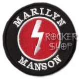 Nášivka MARILYN MANSON nažehľovacia-Flash Logo