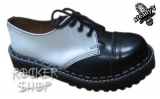 Topánky STEADY´S - 3 dierkové white black