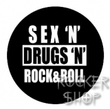 Odznak SEX N' DRUGS N' ROCK AND ROLL