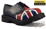 Topánky STEEL-3 dierkové UK Flag
