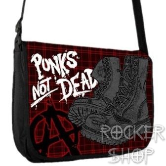 Taška PUNKS NOT DEAD-Checkered/Boots