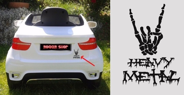 Nálepka HEAVY METAL HAND na auto 