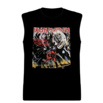 Tričko IRON MAIDEN pánske-Number Of The Beast Cover/bez rukávov