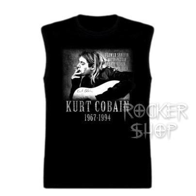 Tričko KURT COBAIN pánske-Smoky/bez rukávov