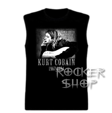 Tričko KURT COBAIN pánske-Smoky/bez rukávov