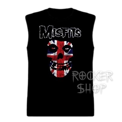 Tričko MISFITS pánske-UK Skull/bez rukávov