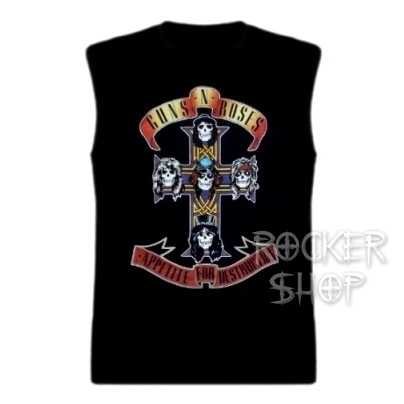 Tričko GUNS N´ROSES pánske-Appetite For Destruction/bez rukávov