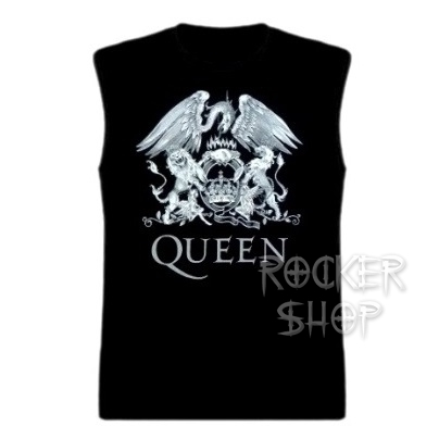 Tričko QUEEN pánske-Logo BW/bez rukávov