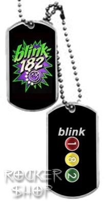 Prívesok BLINK 182 psia známka-Splash Logo/Semaphore Logo