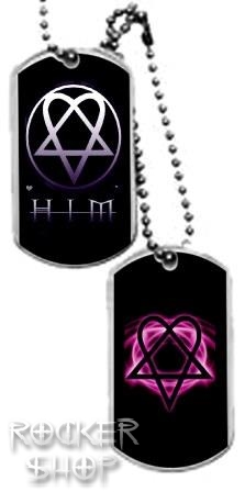 Prívesok HIM psia známka-Logo/Heartagram