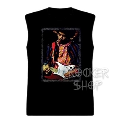 Tričko JIMI HENDRIX pánske-Guitar/bez rukávov