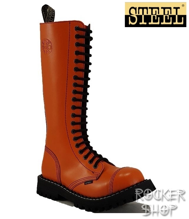 Topánky STEEL-20 dierkové oranžové