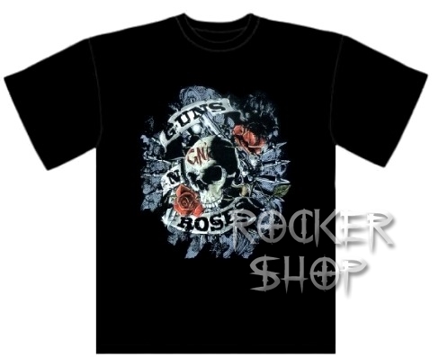 Tričko GUNS N´ROSES pánske-Skull And Roses