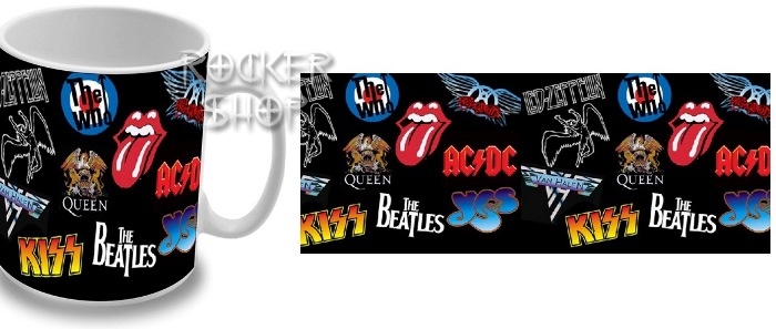 Hrnček ROCK BANDS LOGOS