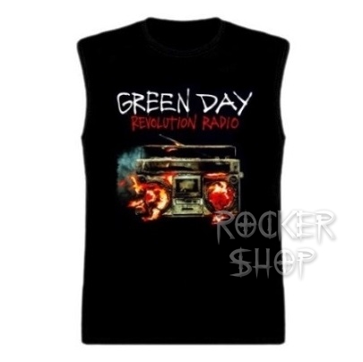 Tričko GREEN DAY pánske-Revolution Radio/bez rukávov