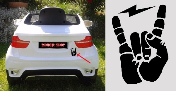 Nálepka SATANIC FLASH HAND na auto 