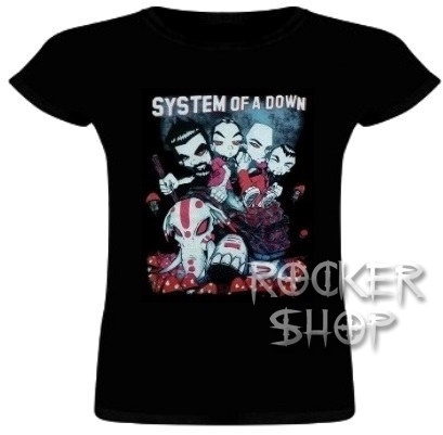 Tričko SYSTEM OF A DOWN dámske-Cartoon