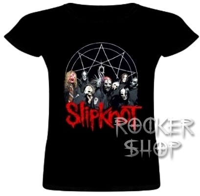 Tričko SLIPKNOT dámske-Band In Logo