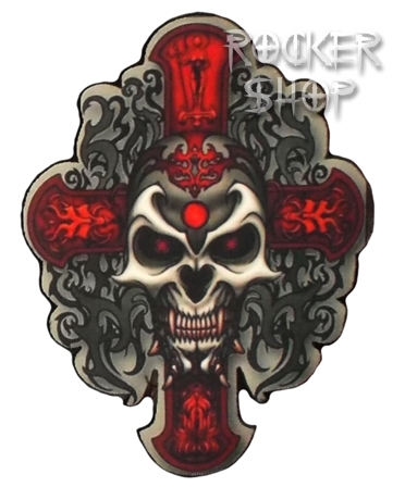 Nášivka SKULL CROSS foto Cut