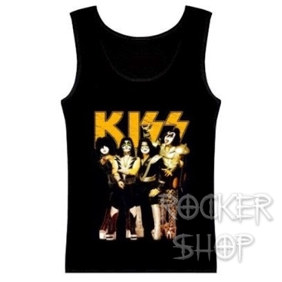 Tričko KISS dámsky top-Band Yellow Logo