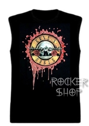 Tričko GUNS N´ROSES pánske-Bloody Bullet Logo/bez rukávov