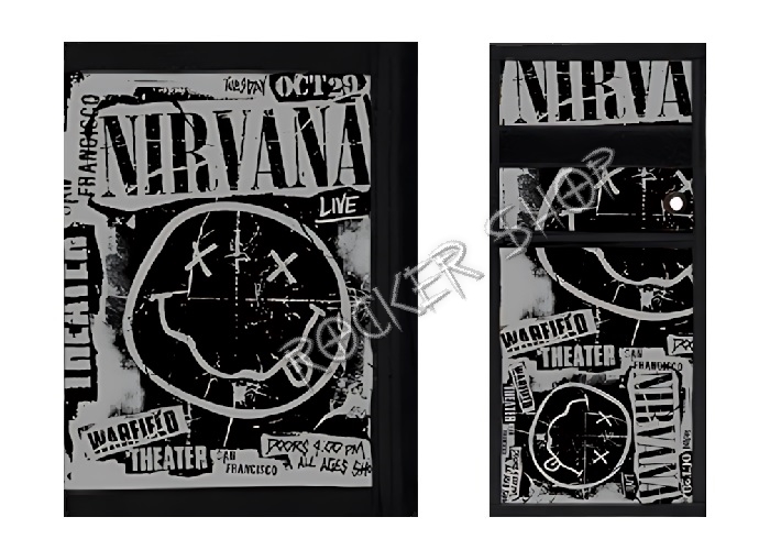 Peňaženka NIRVANA-Smiley BW