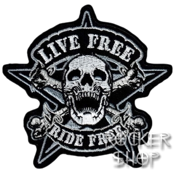 Nášivka LIVE FREE RIDE FREE nažehľovacia