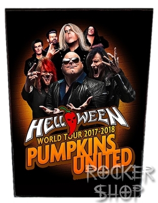 Nášivka HELLOWEEN chrbtová-Pumpkins United Caricature