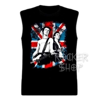 Tričko SEX PISTOLS pánske-UK Flag/bez rukávov