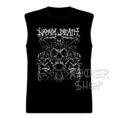 Tričko NAPALM DEATH pánske-Skull/bez rukávov