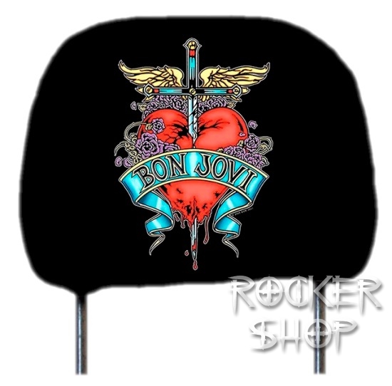 Návlek na opierku hlavy BON JOVI-Heart Logo