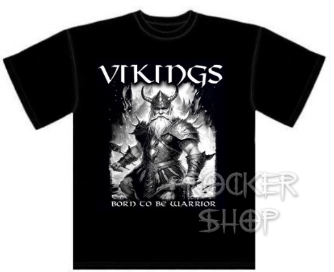 Tričko VIKINGS pánske-Born To Be Warrior