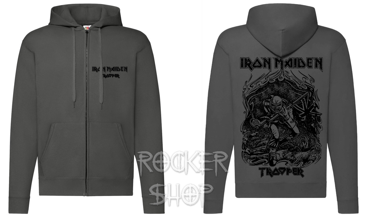 Mikina IRON MAIDEN pánska-Trooper/Grey