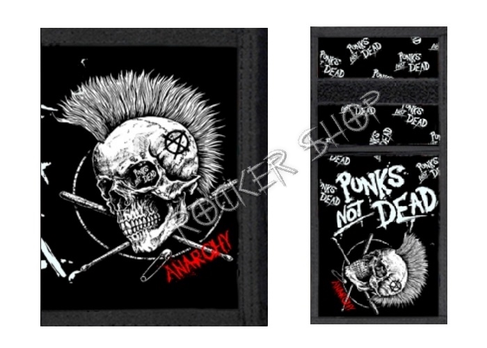 Peňaženka PUNKS NOT DEAD-Skull Anarchy