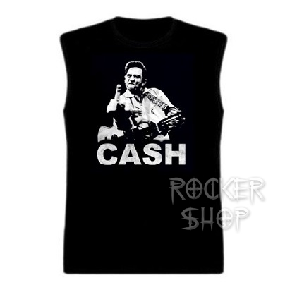 Tričko JOHNNY CASH pánske-Flip The Finger/bez rukávov