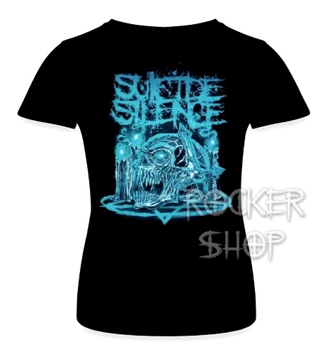 Tričko SUICIDE SILENCE dámske-Blue Skull