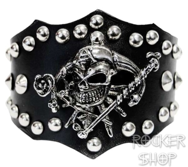 Náramok JOKER SKULL WITH CHAINS