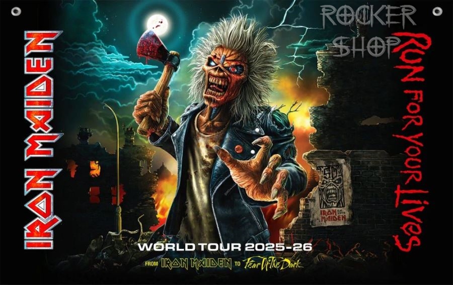 Vlajka IRON MAIDEN-Run For Your Lives