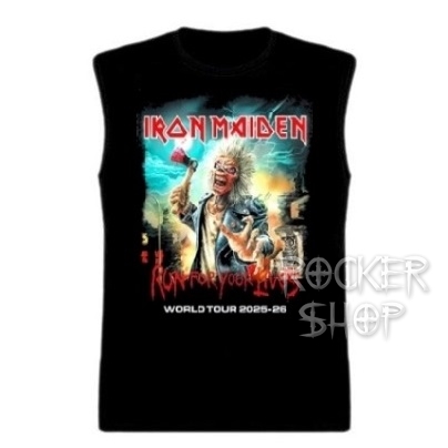 Tričko IRON MAIDEN pánske-Run For Your Lives/bez rukávov