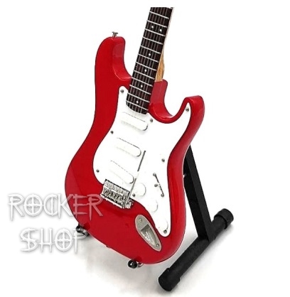 Mini gitara DIRE STRAITS-Mark Knopfler Fender Stratocaster Red