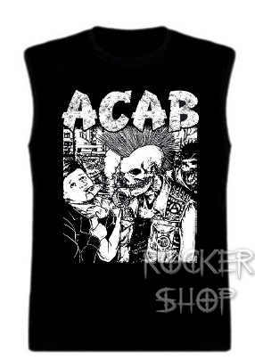 Tričko A.C.A.B. pánske-Punks/bez rukávov