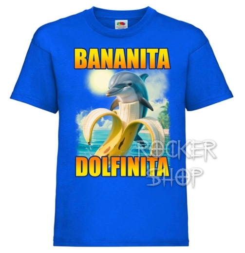 Tričko ITALIAN BRAINROT pánske-Delfinita Bananita/Blue