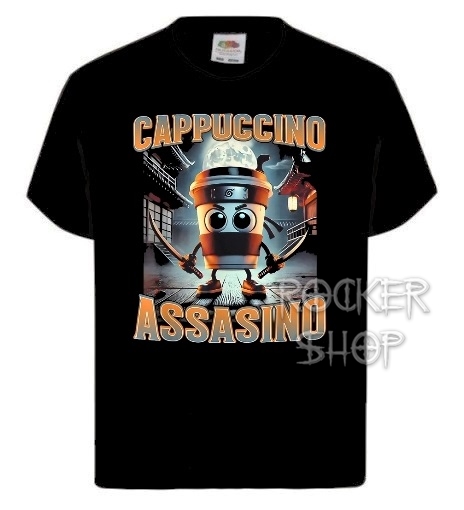 Tričko ITALIAN BRAINROT detské-Cappuccino Assasino