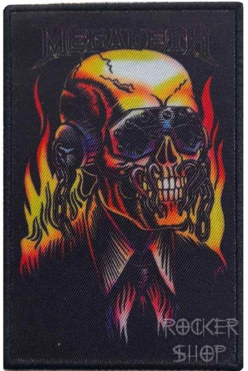 Nášivka MEGADETH nažehľovacia-Flaming Vic