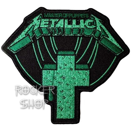 Nášivka METALLICA nažehľovacia-Master Of Puppets Green Cross