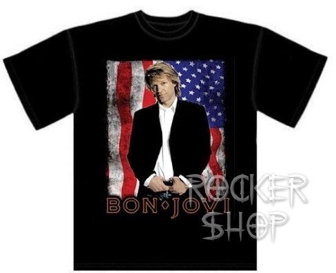 Tričko BON JOVI pánske-USA Flag