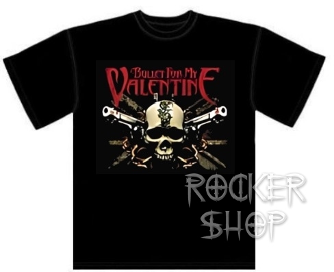 Tričko BULLET FOR MY VALENTINE pánske-Skull And Pistols 